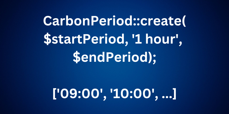 CarbonPeriod: 7 Examples of Date Time Lists For Reports and Calendars