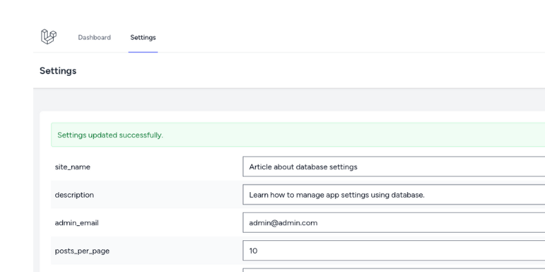 Store Laravel Global Settings in the Database (with Caching)